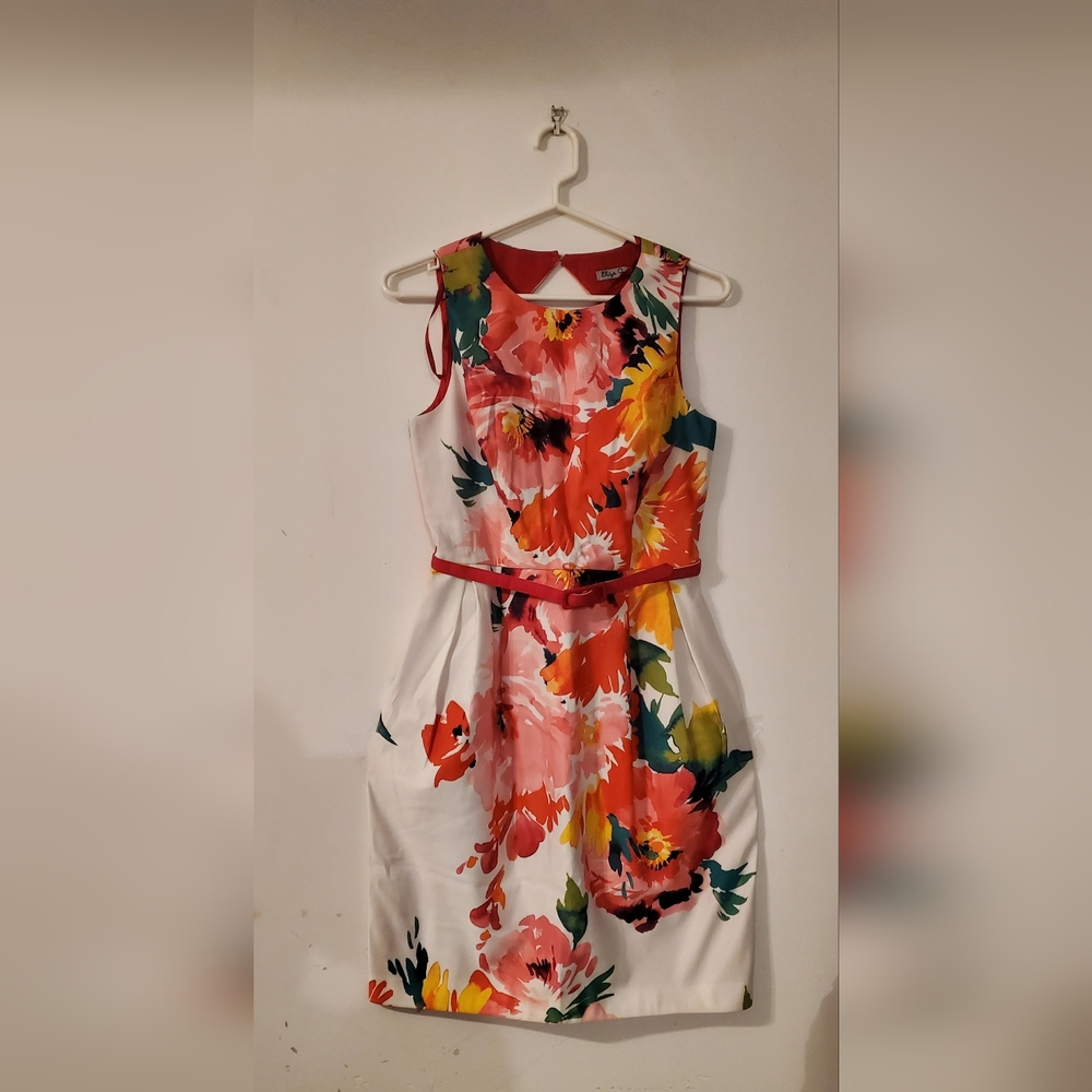 Brand New Eliza J Floral Brocade Dress